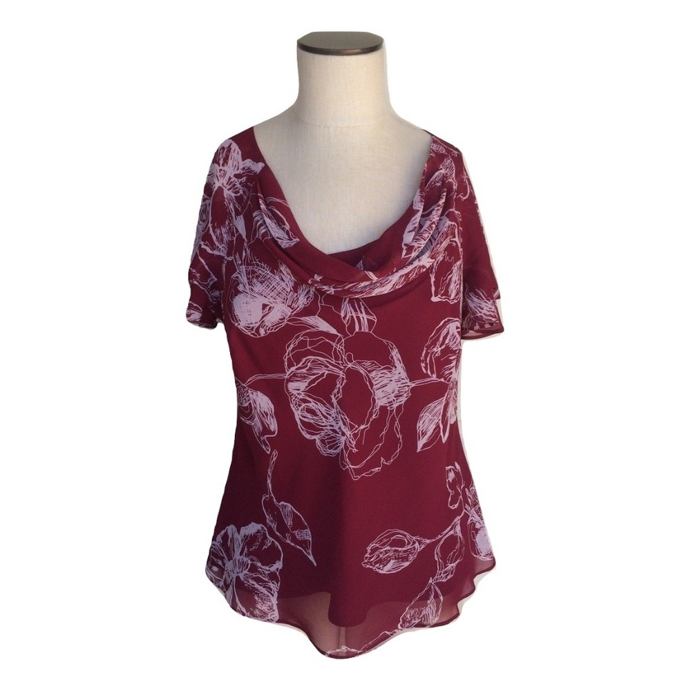 NWT Jacques Vert Artistic Floral Print Blouse